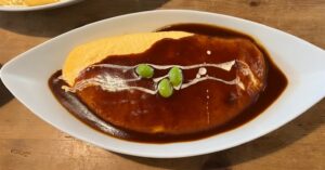 オムライス→レタスカフェの定番デミソース