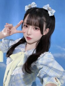 ブルーハワイレモン　衣装　市原愛弓　リボン　青チェック　ニアジョイ