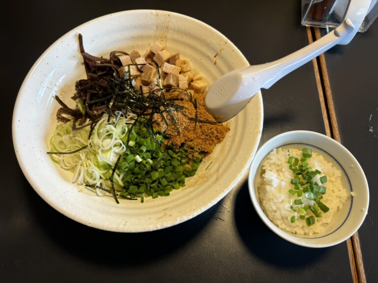 水戸高菜のまぜそばと追い飯